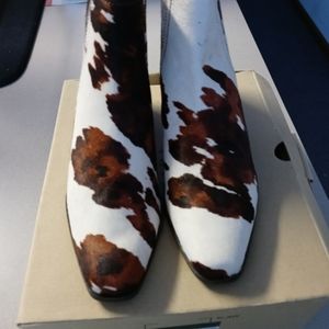 Zara cowhide booties